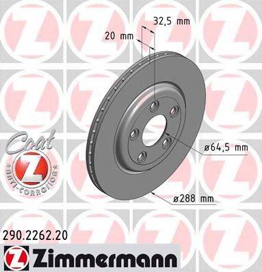 ZIMMERMANN 290226220 гальмівний диск