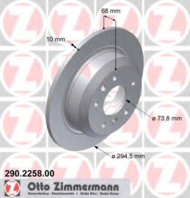 ZIMMERMANN 290225800 гальмівний диск