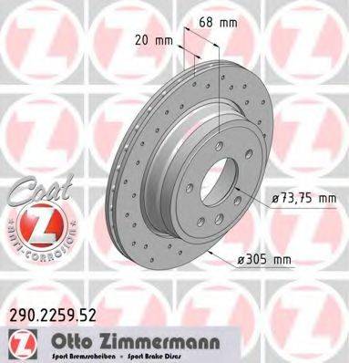 ZIMMERMANN 290225952 гальмівний диск