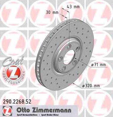 ZIMMERMANN 290226852 гальмівний диск
