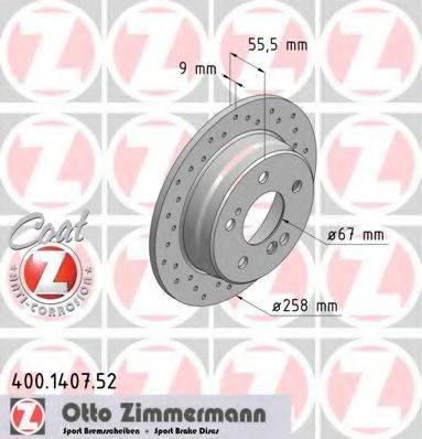 ZIMMERMANN 400140752 гальмівний диск