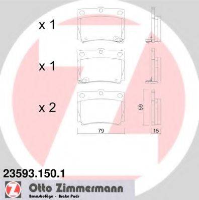 ZIMMERMANN 235931501 Комплект гальмівних колодок, дискове гальмо