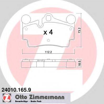 ZIMMERMANN 240101659 Комплект гальмівних колодок, дискове гальмо