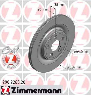 ZIMMERMANN 290226520 гальмівний диск