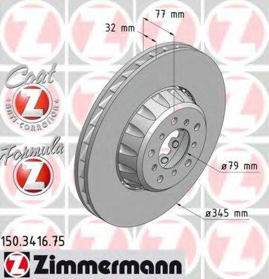 ZIMMERMANN 150341675 гальмівний диск