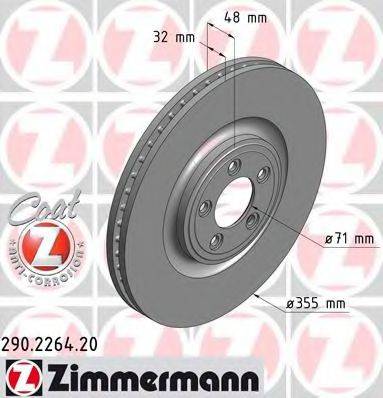 ZIMMERMANN 290226420 гальмівний диск