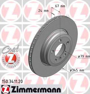 ZIMMERMANN 150341120 гальмівний диск