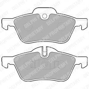 DELPHI LP1657 Комплект гальмівних колодок, дискове гальмо