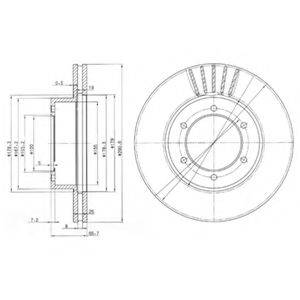 DELPHI BG3423 гальмівний диск