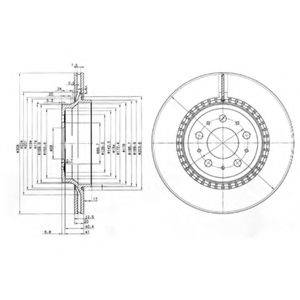 DELPHI BG3782 гальмівний диск