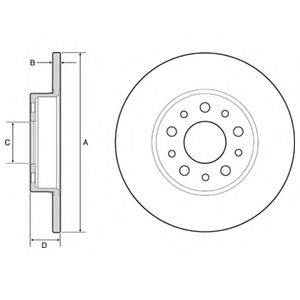 DELPHI BG4655C гальмівний диск