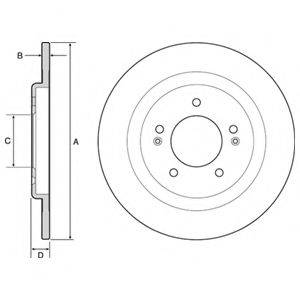 DELPHI BG4563C гальмівний диск