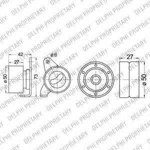 DELPHI KDB248 Комплект ременя ГРМ