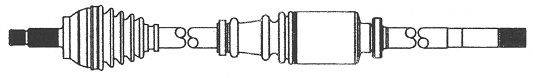 RENAULT 7711135190 Приводний вал