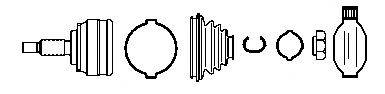 SPIDAN 20024 Шарнірний комплект, приводний вал