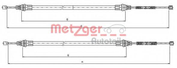 METZGER 109336 Трос, стоянкова гальмівна система