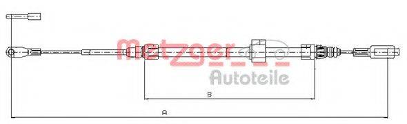 METZGER 109884 Трос, стоянкова гальмівна система