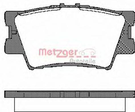 METZGER 123100 Комплект гальмівних колодок, дискове гальмо