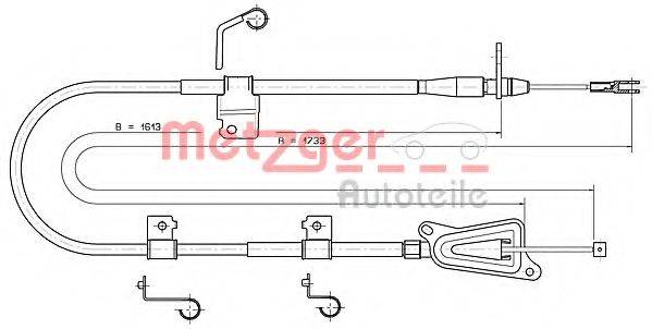 METZGER 170336 Трос, стоянкова гальмівна система