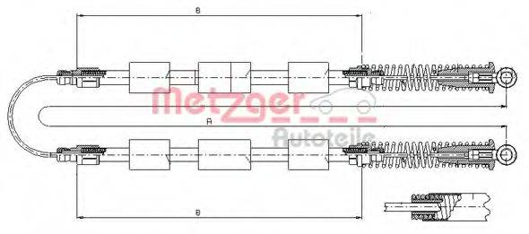 MAPCO 5110 Трос, стоянкова гальмівна система