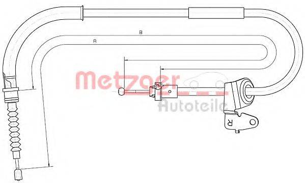 METZGER 104304 Трос, стоянкова гальмівна система