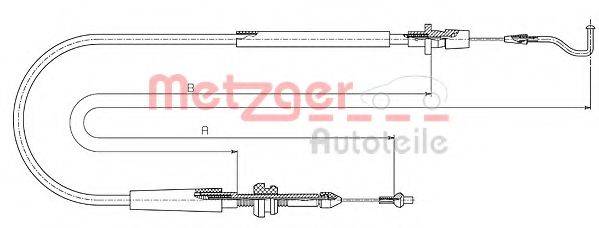 METZGER 110636 Тросик газу