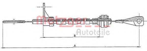 VW 251721555K Тросик газу