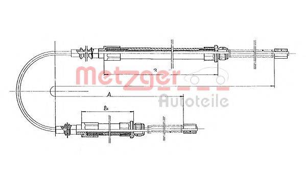 FEBI BILSTEIN 12382 Трос, стоянкова гальмівна система