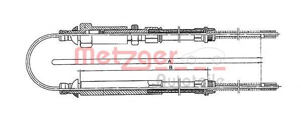 CEF FA02244 Трос, стоянкова гальмівна система