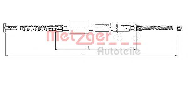 METZGER 46114 Трос, стоянкова гальмівна система