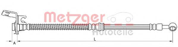 METZGER 4111048 Гальмівний шланг