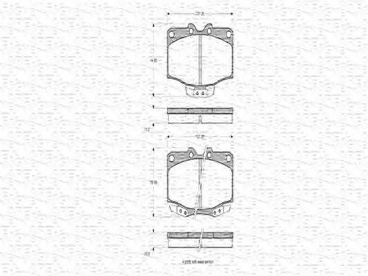 MAGNETI MARELLI 363702160574 Комплект гальмівних колодок, дискове гальмо