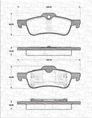 MAGNETI MARELLI 363702161275 Комплект гальмівних колодок, дискове гальмо