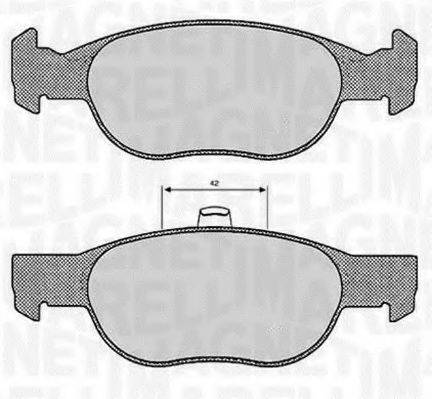 MAGNETI MARELLI 363916060239 Комплект гальмівних колодок, дискове гальмо