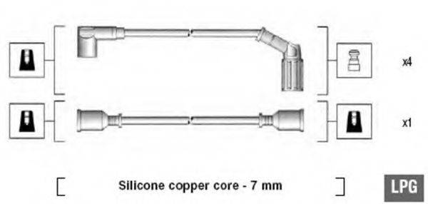 MAGNETI MARELLI 941065070543 Комплект дротів запалювання