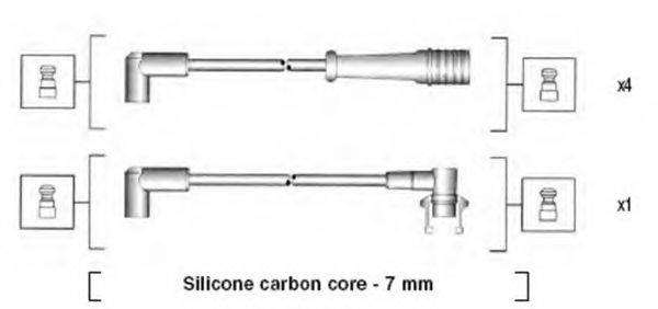 MAGNETI MARELLI 941145440741 Комплект дротів запалювання