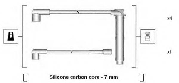 MAGNETI MARELLI 941255110821 Комплект дротів запалювання
