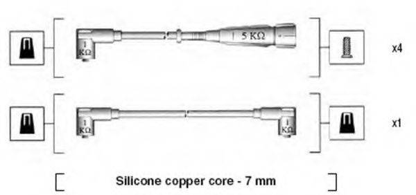 MAGNETI MARELLI 941275040840 Комплект дротів запалювання