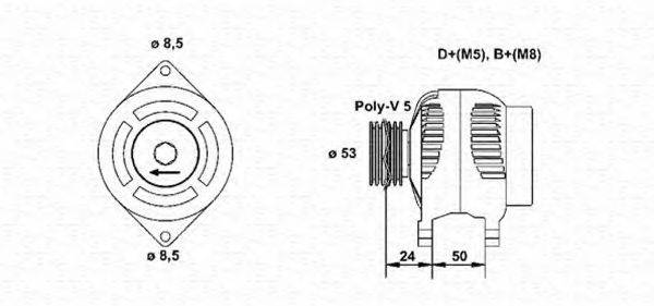 MAGNETI MARELLI 063321776010 Генератор