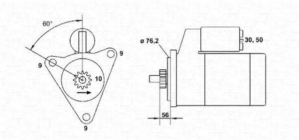 MAGNETI MARELLI 943253159010 Стартер