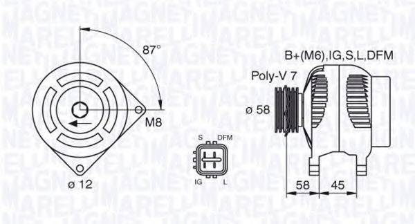 MAGNETI MARELLI 063377435010 Генератор