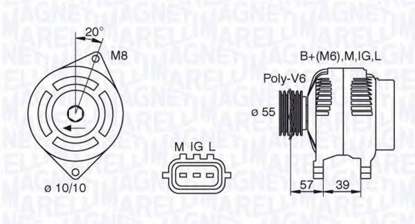 MAGNETI MARELLI 063377439010 Генератор