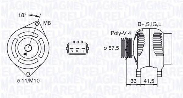 MAGNETI MARELLI 063377442010 Генератор