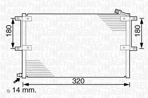 MAGNETI MARELLI 350203236000 Конденсатор, кондиціонер