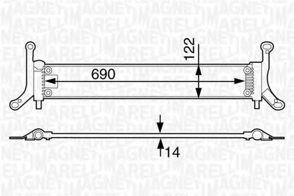 MAGNETI MARELLI 350213126000 Радіатор, охолодження двигуна