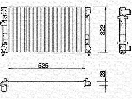 MAGNETI MARELLI 350213212000 Радіатор, охолодження двигуна