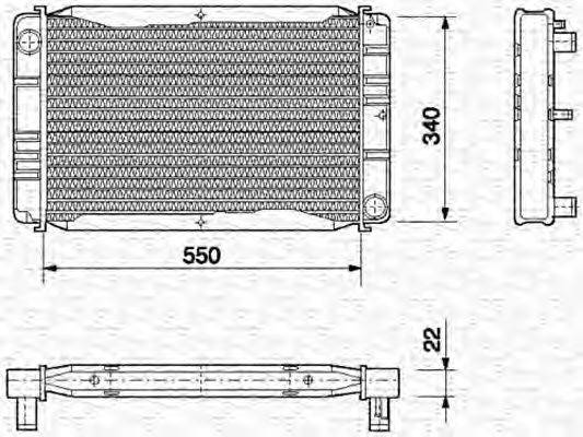 MAGNETI MARELLI 350213668000 Радіатор, охолодження двигуна