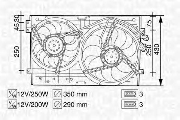 SEAT 6N0 959 455 L Вентилятор, охолодження двигуна